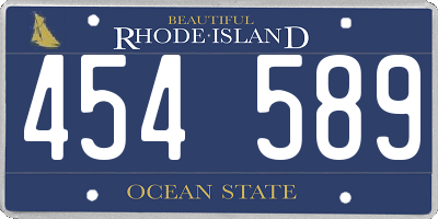 RI license plate 454589