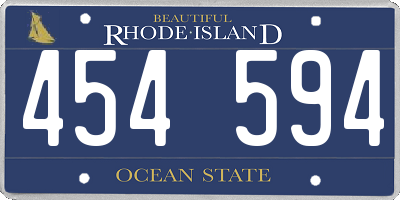 RI license plate 454594