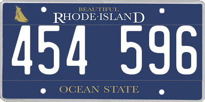 RI license plate 454596