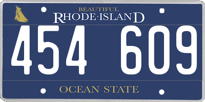 RI license plate 454609