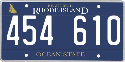 RI license plate 454610