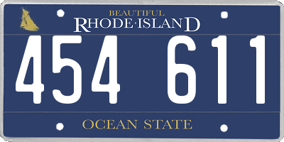 RI license plate 454611