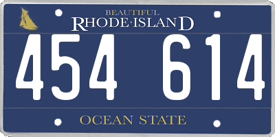 RI license plate 454614