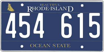 RI license plate 454615