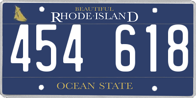 RI license plate 454618
