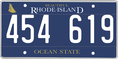 RI license plate 454619