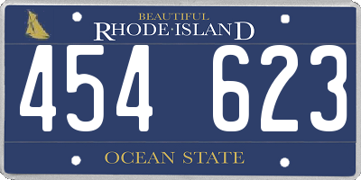 RI license plate 454623