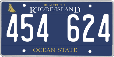 RI license plate 454624