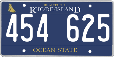 RI license plate 454625