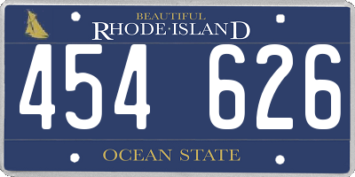 RI license plate 454626