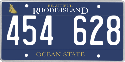 RI license plate 454628