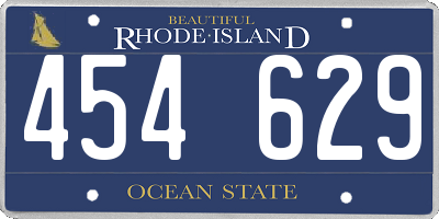 RI license plate 454629
