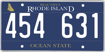 RI license plate 454631