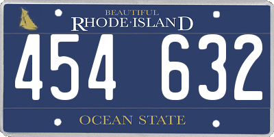 RI license plate 454632