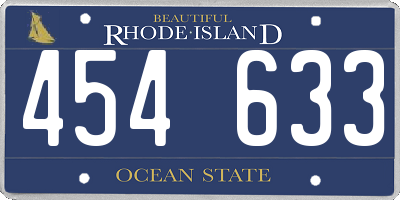 RI license plate 454633