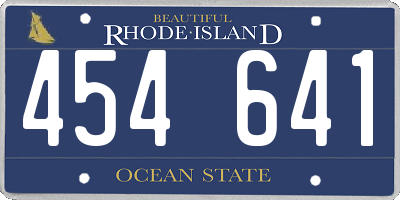 RI license plate 454641
