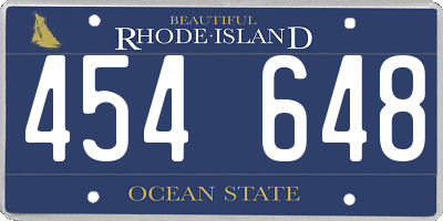 RI license plate 454648