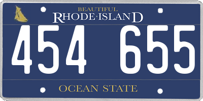 RI license plate 454655