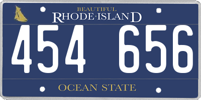 RI license plate 454656