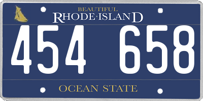 RI license plate 454658