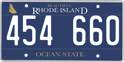 RI license plate 454660