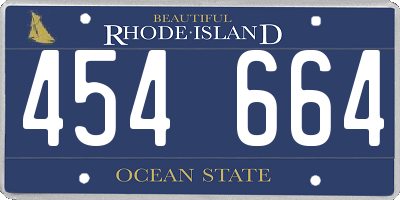 RI license plate 454664