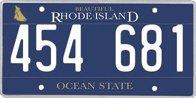 RI license plate 454681