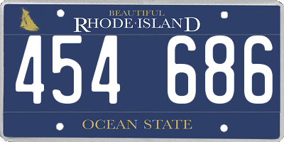 RI license plate 454686