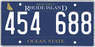 RI license plate 454688