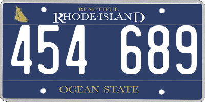 RI license plate 454689