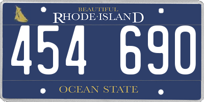 RI license plate 454690