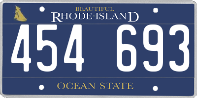 RI license plate 454693