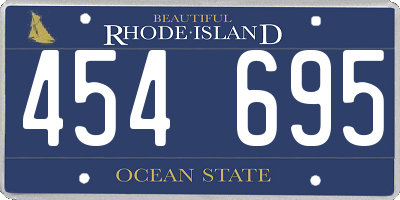 RI license plate 454695