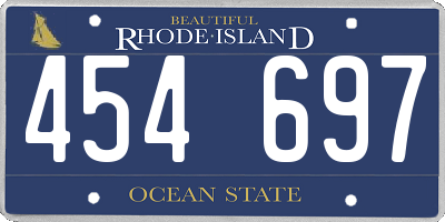 RI license plate 454697