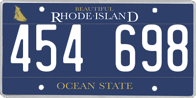 RI license plate 454698