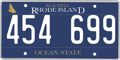 RI license plate 454699