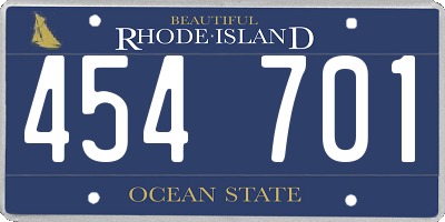 RI license plate 454701