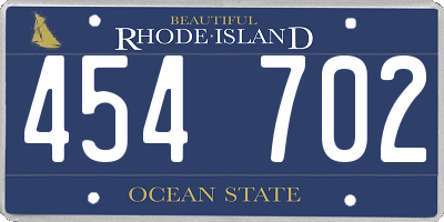 RI license plate 454702