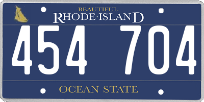 RI license plate 454704