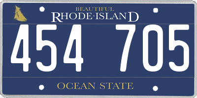 RI license plate 454705