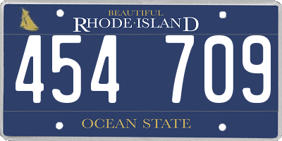 RI license plate 454709