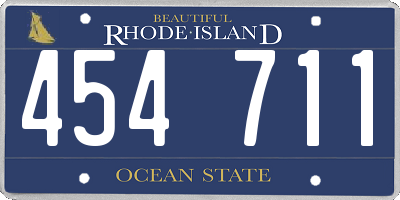 RI license plate 454711
