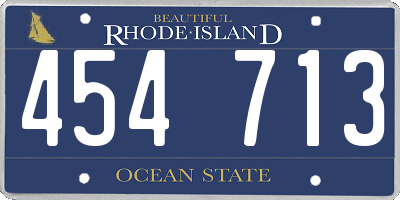 RI license plate 454713
