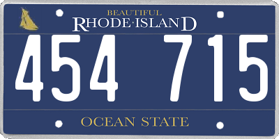 RI license plate 454715