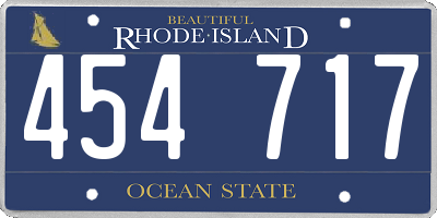 RI license plate 454717