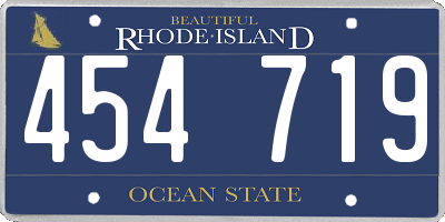 RI license plate 454719