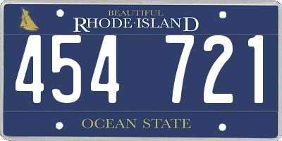 RI license plate 454721