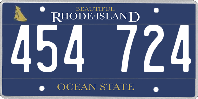 RI license plate 454724