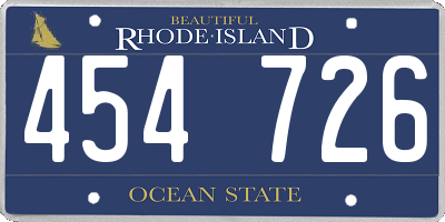 RI license plate 454726