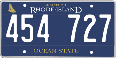 RI license plate 454727